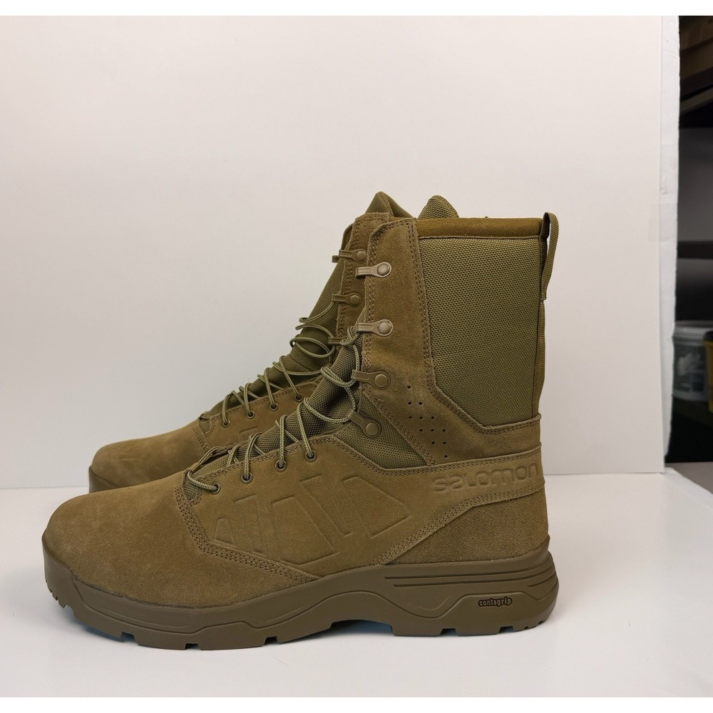 Salomon Guardian Combat Boots Men's Size 14 Brown Suede 400358 No Box - Picture 3 of 7